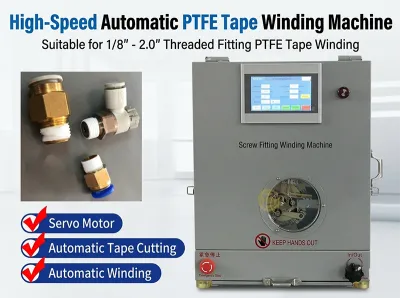 Automatic PTFE Tape Wrapping Machine for Threaded Joints WPM-1308 - Tape Wrapping Machine