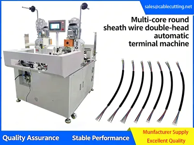 Fully Automatic Dual‑Head Terminal Crimping Machine for Multi‑Core Sheathed Cables JW‑17T