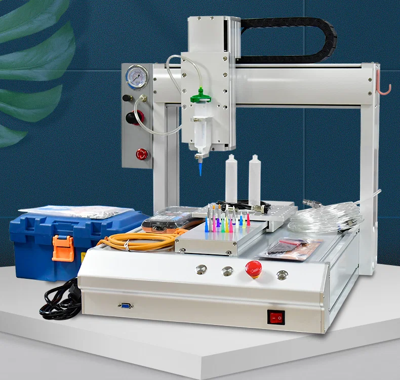 Automatic Rotating Dispensing Robot, 4 Axis Dispenser Robot Glue, Glue Spreader Machine