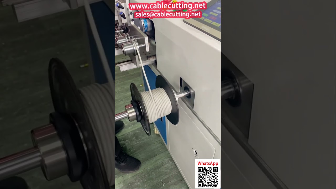 4-in-1 Wire Processing Machine with Counter, Stacker, Winder, Cutter and Rewinding Support