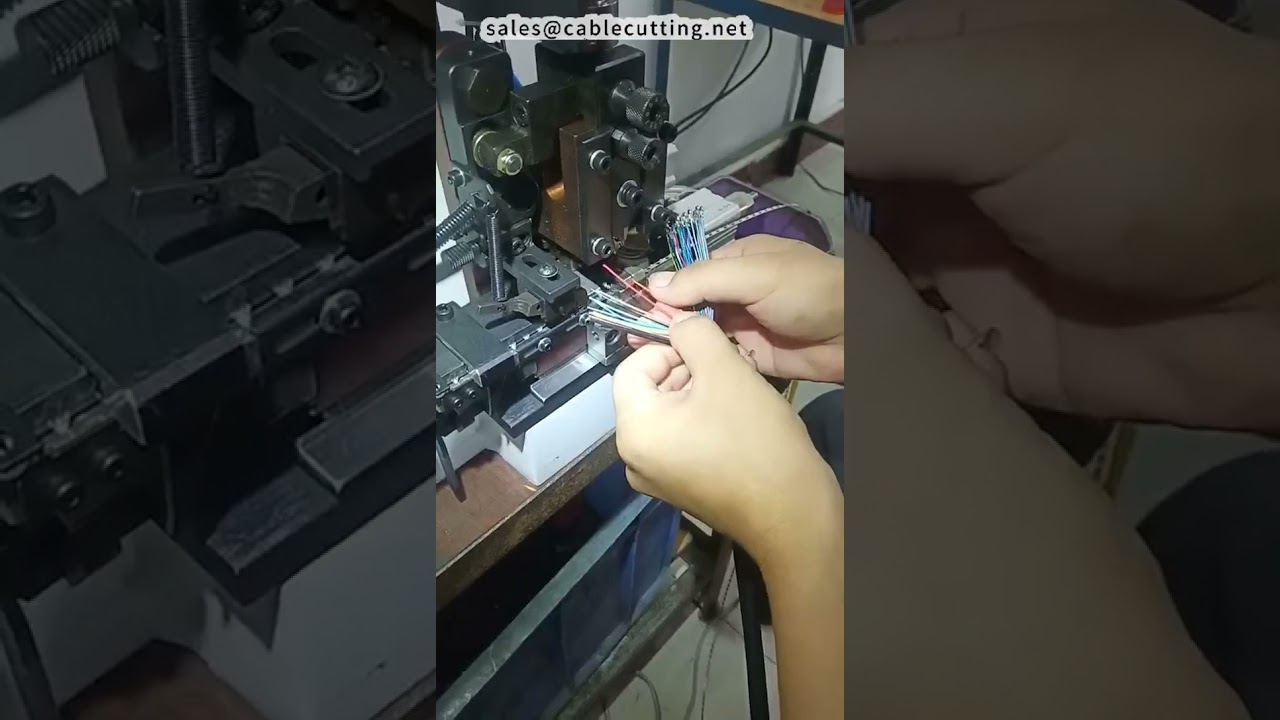 High Speed Single Wire Stripping and Crimping Machine Demo 40 Core Wire