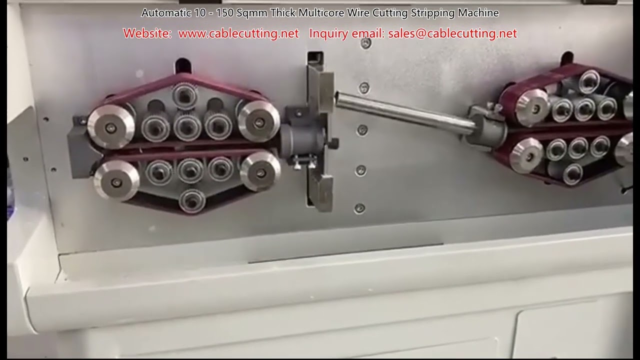 Automatic 10-150 Sqmm Thick Multicore Wire Cutting Stripping Machine
