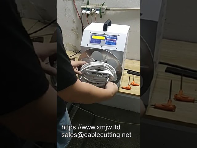 WPM 400w Semi automatic Usb Data Cable And Wire Coil Winding Machine With Type O Or 8 Shape Twining