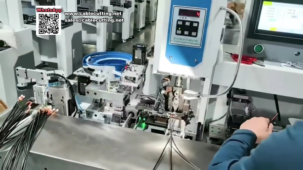 1 Out Of 3 Round Jacketed Wire Stripping Crimping and Housing Insertion Machine