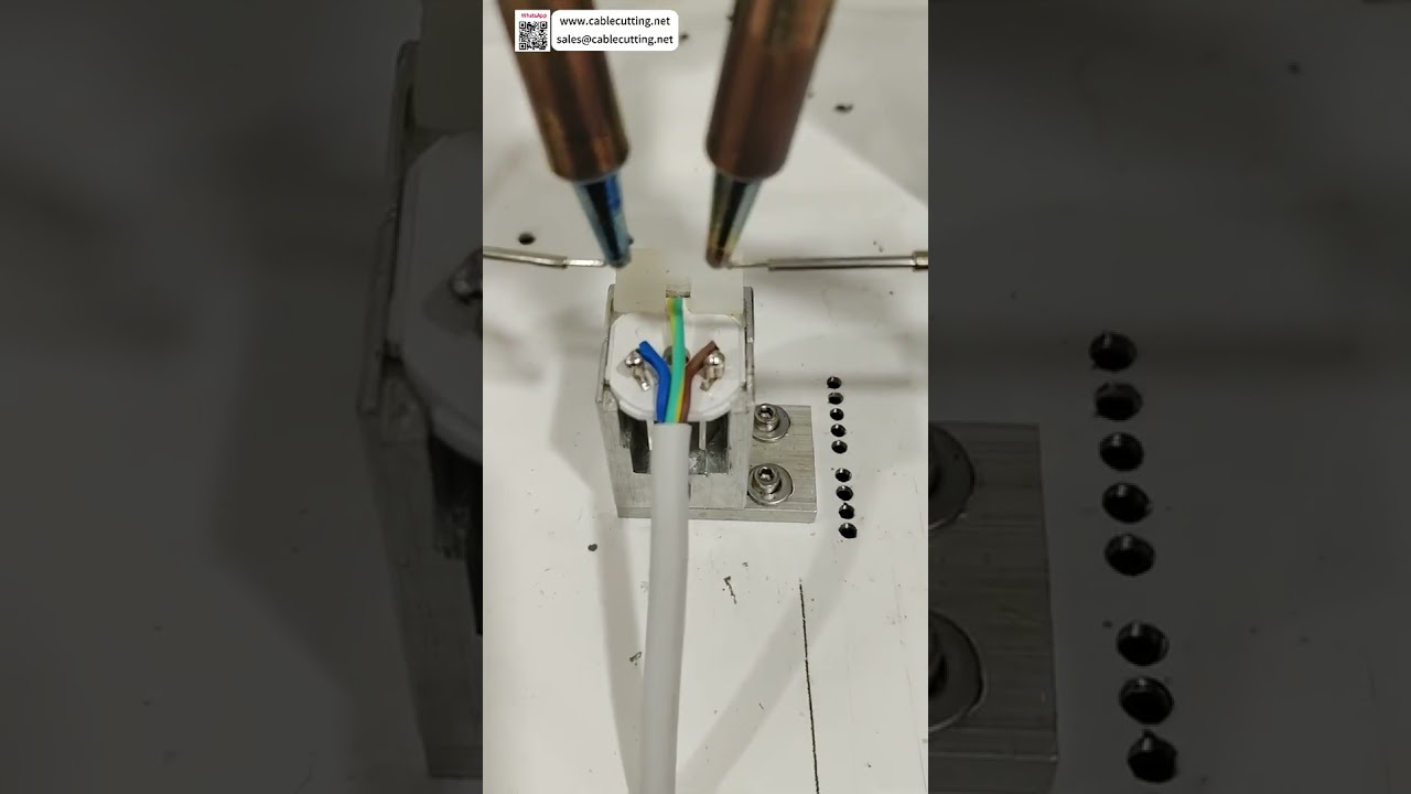 Dual Gun Soldering Machine for AC Plugs  Ensures Full Tin Coverage No Exposed Copper Wire