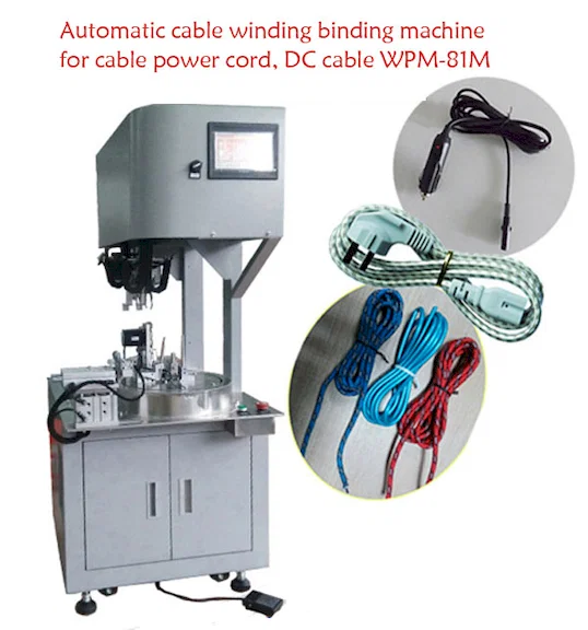 Automatic cable winding binding machine for cable power cord, DC cable WPM-81M